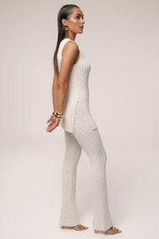 Ivory Lanah Knit Flare Pants