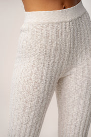 Ivory Lanah Knit Flare Pants