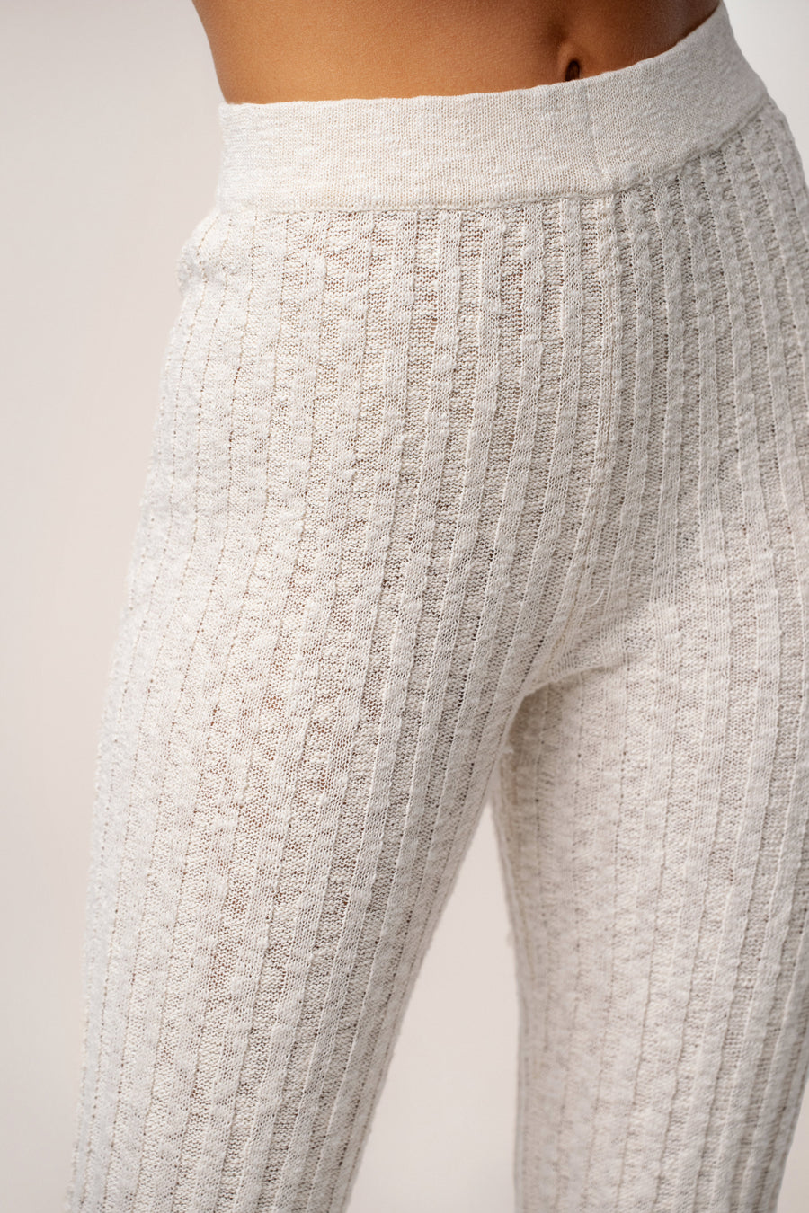 Ivory Lanah Knit Flare Pants