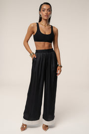 Black Jet Set Wide Leg Pants