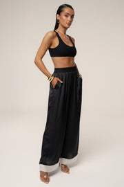 Black Jet Set Wide Leg Pants