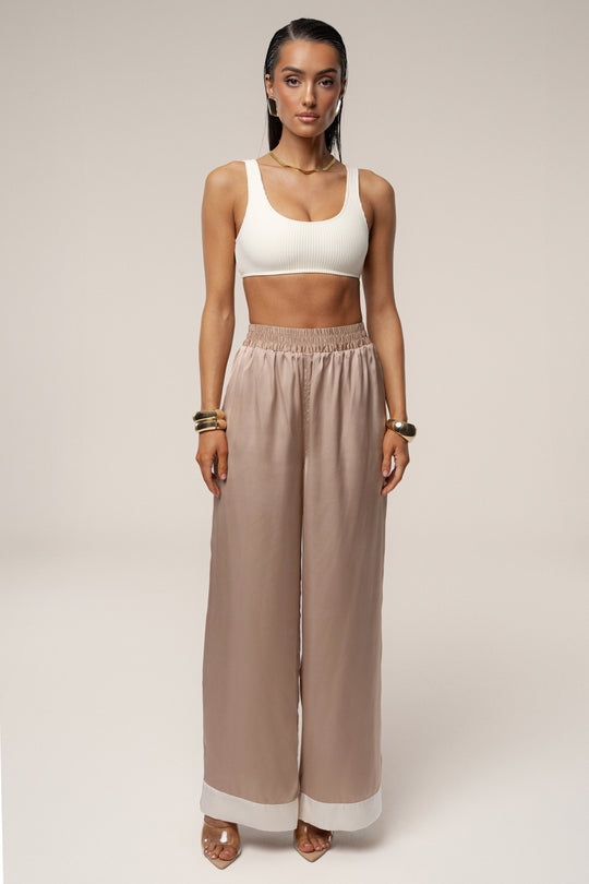 Mocha Jet Set Wide Leg Pants