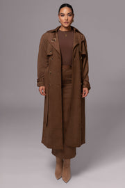 Chocolate Joy Suede Maxi Skirt