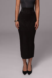 Black Phoenix Suede Skirt