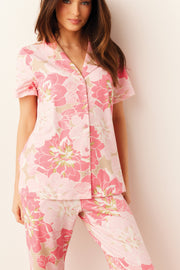 Elsa Cloud Jersey PJ Set in Dahlia
