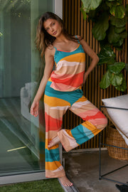 Bree Cloud Jersey PJ Set in Sunset