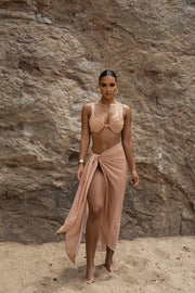 Tan Uncharted Waters Sarong