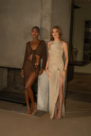 PRE-ORDER Bronze Luminous Metallic Skirt