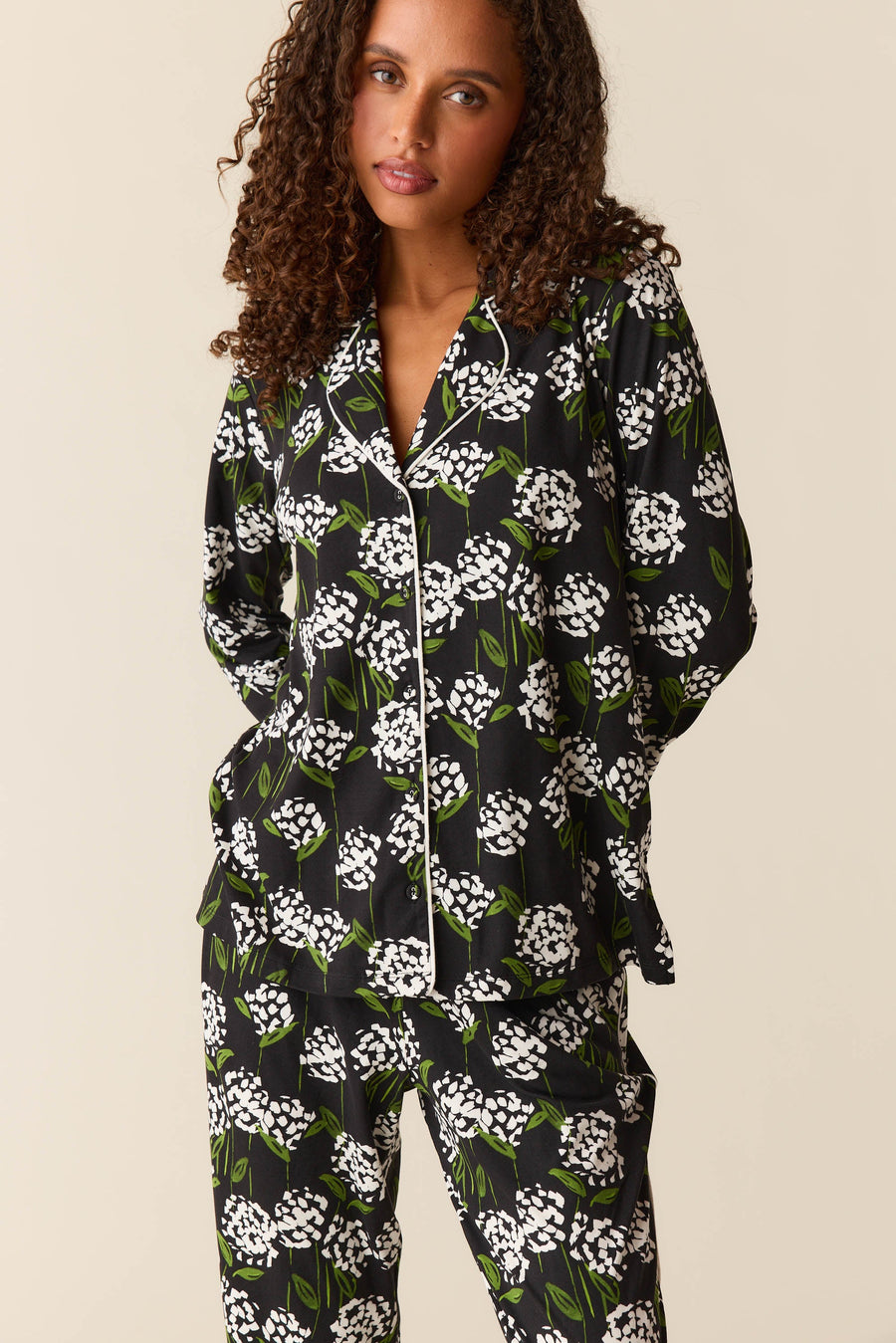 Winter Cloud Jersey PJ Set in Blossom