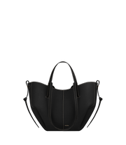 Cyme Mini - Textured Black with Ecru Stitching