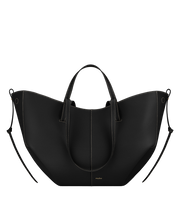 Cyme - Textured Black with Ecru Stitching